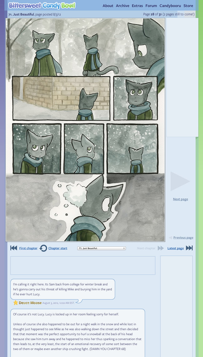The full comic viewer page