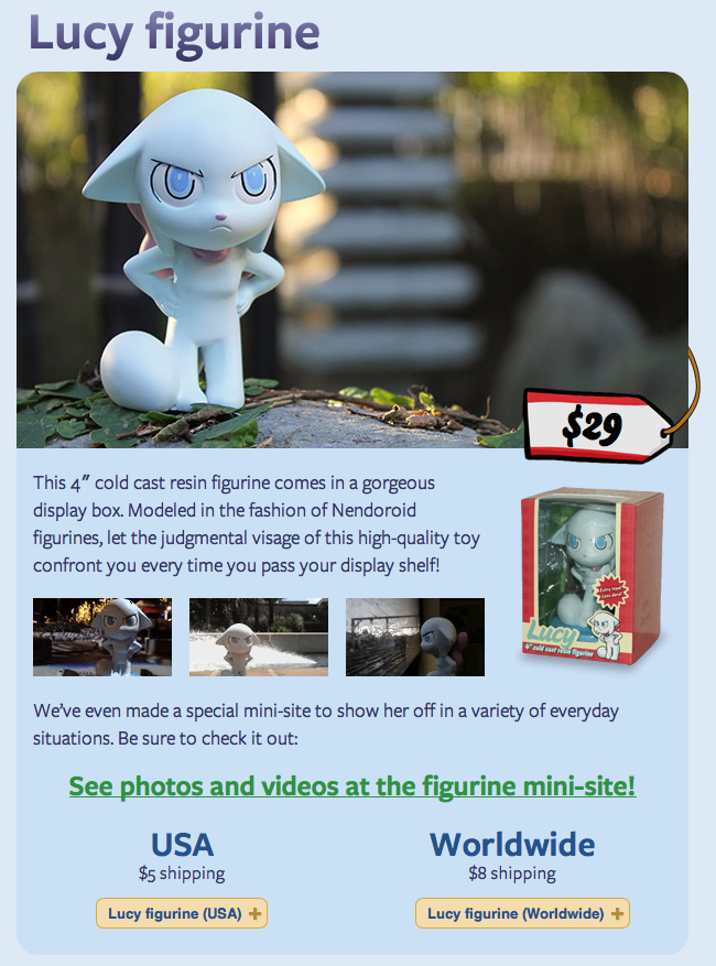 The figurine box on the store page