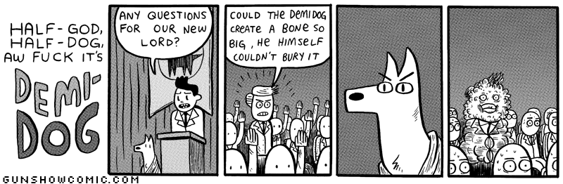 A comic with some potential that is ruined by a lame punchline.