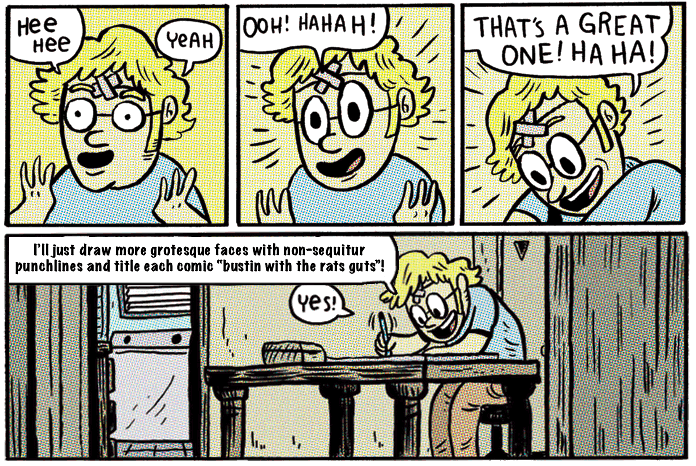 An edited version of the last Horribleville comic.
